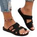 2026 Summer New European And American Foreign Trade Plus Size 43 Women's Flat Thong Sandals With Mesh Fabric_vogvips.com