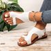 2025 Plus Size Cross-Strap Flat Sandals For Women, Vintage Style Wide Strap Open-Toe Beach Sandals, White_vogvips.com