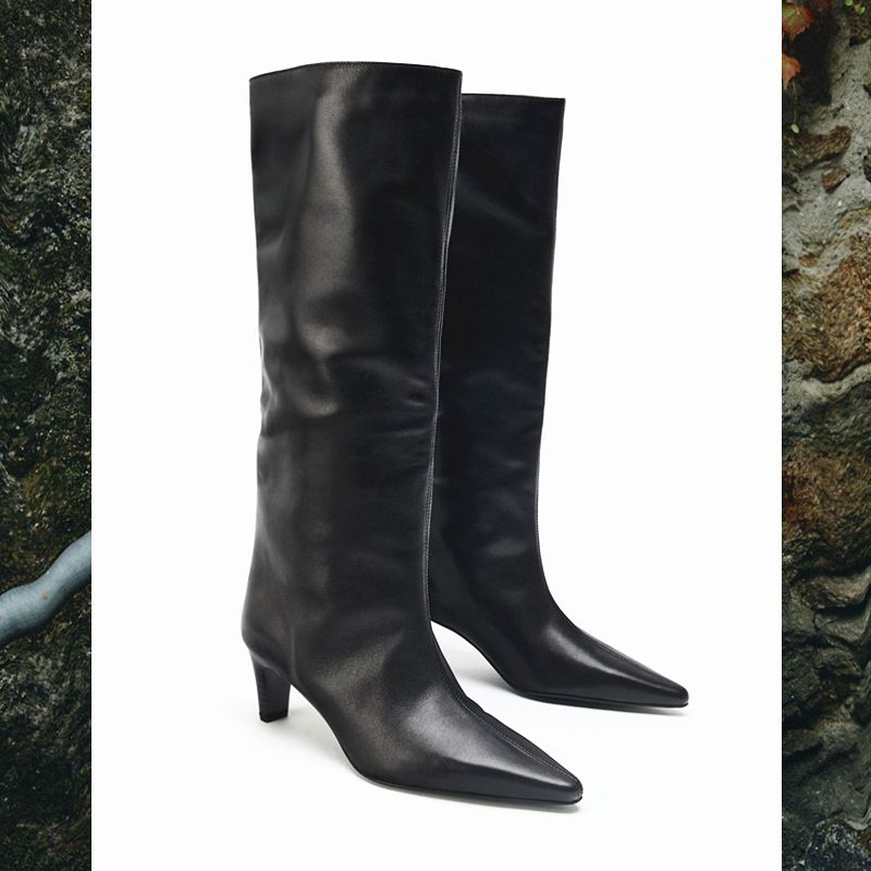 Pointed Toe High Women 2025 Autumn Thin Heel Breathable Knight Boots_vogvips.com
