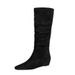 6632-51 European And American Style Women's With Internal Height Increase, Pleated Stacked Square Toe, Wide Shaft, High_vogvips.com
