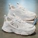 Spring New Breathable Mesh Men's Sports Trendy Versatile White Thick Bottom Dad Shoes Men_vogvips.com