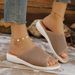 Women's Plus Size Wedge Sandals Breathable Mesh Thick Soled Casual Beach Sandals Suitable_vogvips.com