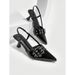 Large Size Fashion Pointed Shallow Mouth Metal Rivet Side Empty Sexy Bun Head Back Empty Low Heel Sandals For Women_vogvips.com