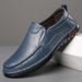 Suitable For All Seasons New Top Layer Cowhide Loafers Genuine Casual Men's Hollow Leather Sandals Driving Dad Shoes_vogvips.com