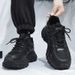 Men's Spring New Breathable Mesh Sports Men's Trend Versatile Thick Soles, Anti Slip Casual Shoes, Dad Trendy Shoes_vogvips.com