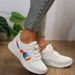 Women's Shoes Spring And Summer New Large Size Single Shoes For Women Round Head Love Knitted Lace Up Running Shoes Casual Women's Sports Shoes_vogvips.com