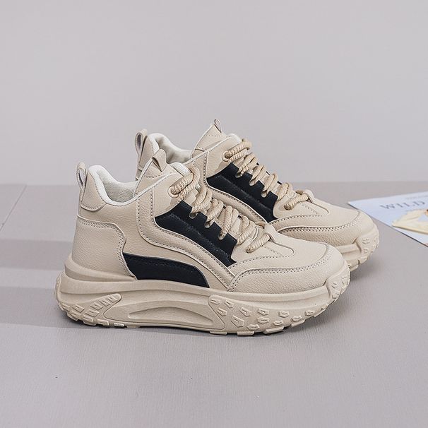 Ins Korean Version New High Top Dad For Women Autumn Student Sports Running Casual Shoes Height Increasing Q030_vogvips.com