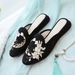 Slippers Satin Embroidered Shoes 2022 Spring Summer New Women's Cloth Shoes Summer New!_vogvips.com