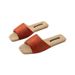 Women’s Shoes Spring And Summer Open Toe Sandals For Women Style New Style Printed Home Cowhide Sole Slippers_vogvips.com