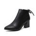 2021 Autumn Winter Pointed Toe New Chunky Heel Korean Style Bowknot Fashion Short Martin Boots Size 32 Women's Shoes_vogvips.com
