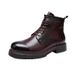 European Warm Series New Martin Washed Horse Leather Size 47 British Style Side Zipper High Top Work Boots Goodyear Craftsmanship_vogvips.com