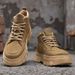 High-top Shoe Autumn Leather Non-lip Waterproof Britih Style Martin Men' Thick-oled Wear-reitant Caual Work_vogvips.com