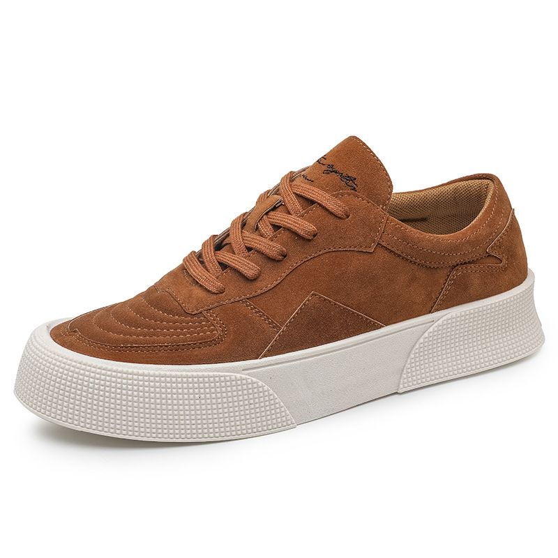Mens Sports And Leisure Shoes Thick Bottom Board Shoes Lace UpMen's Shoes_vogvips.com