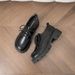 Platform Small Leather Shoes Women's Round Head Lace-up Black Loafers Thick Heel Soft Sole Single Shoes Women_vogvips.com