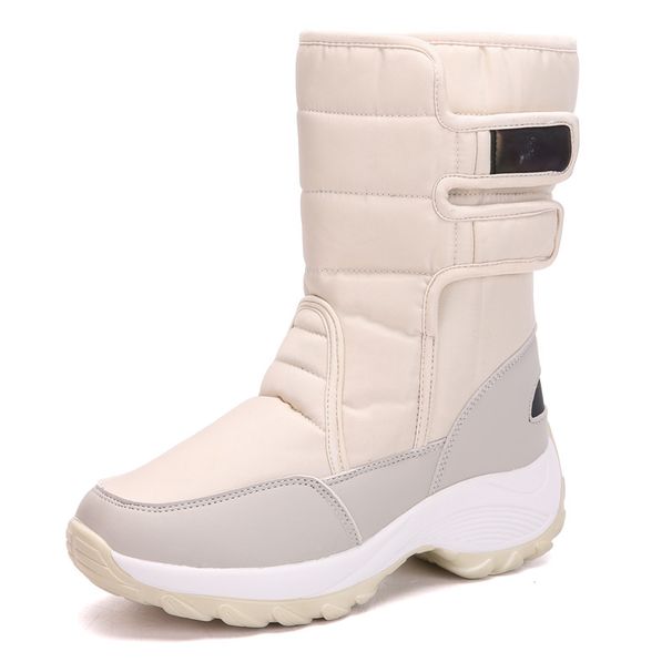 Women's Plus Size Snow Boots Genuine Sheepskin Winter Waterproof Fur Lined Outdoor Cold Weather Boots_vogvips.com