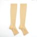 Outdoor sports pressure socks black and white fashion men's and women's running stretch open-toe compression socks_vogvips.com