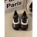 Paired With Skirt, Soft Girl Lace Round Toe Small Leather Shoes, Women's 2025 New Fashionable And Versatile Shallow_vogvips.com