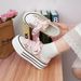 Summer Women's Shell Head High Beauty Casual Board For Female Students New Versatile Flat Shining White Shoes_vogvips.com