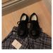Grape Mom's Style Women's White Canvas Shoes Lace-Up round Toe Thick Sole 7cm Autumn Winter_vogvips.com
