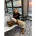 Sheepskin Version ~ Large Tube Korean Style Suede Pointed Toe Mid-Calf Low Chunky Heel Flat Fashionable Martin Short_vogvips.com
