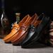 Men's Genuine Leather Driving Loafers - British Style Soft Slip-On Shoes For Casual Comfort (Black, Light Brown, Red Brown) - Sizes 38-47_vogvips.com