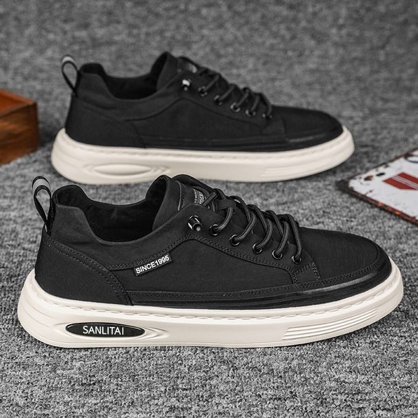 Men Breathable Ice Silk Casual Skate Shoes Light Non-Slip Platform Fashion Sneakers_vogvips.com