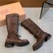2026 High-End Edition Miu Autumn Winter Runway Style Martin Vintage British Lace-Up Western Chunky Heel Desert Cowboy B_vogvips.com
