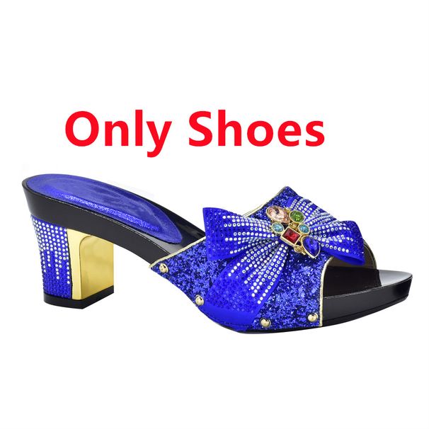 Bow Decoration Chunky Heel Round Toe Sandal Flash Diamond Pack Party Wear Shoes Bag Set_vogvips.com