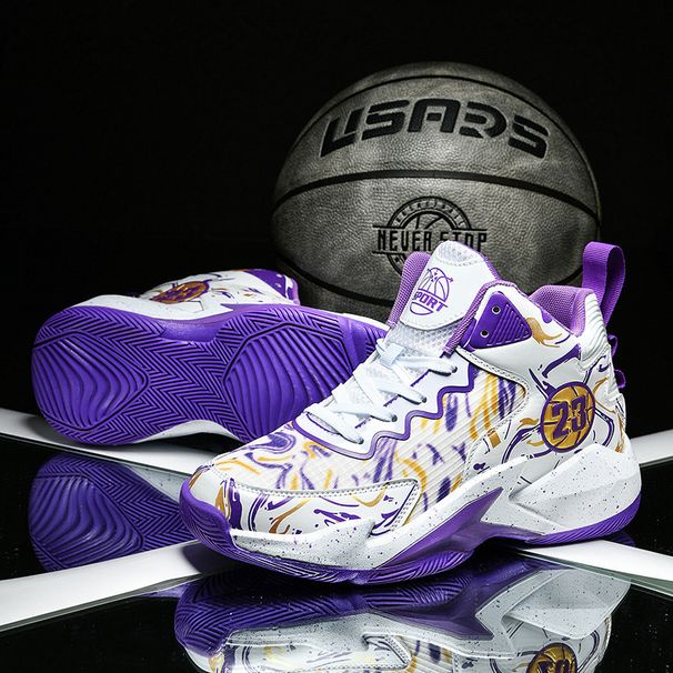Men's actual basketball shoes Boys high top sports shoes casual running shoes_vogvips.com