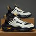 Euro Step 2025 New Summer Breathable Men's Sports Casual Internet Celebrity Height-Increasing Running Black Dad Trendy Shoes_vogvips.com