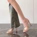 Elegant Rhinestone Twisted High-Heel Sandals Women, Chunky Heel, Waterproof Platform, Sexy Open-Toe Mules For Outdoor_vogvips.com