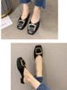 2025 Flat Retro Sandals Fashion Spring And Summer Solid Color Round Toe Non Slip Casual Simple Metal Women Shoes_vogvips.com