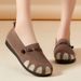 Women's Casual Spring With Flat Bottom And Shallow Mouth, One Foot Kick, Mother's Shoes, Fly Woven Breathable Soft Sole,_vogvips.com