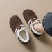 Round Toe Rubber Flat Casual Comfortable Woolen For Women Winter Fleece Lined Cotton Shoes With Hidden Wedge_vogvips.com