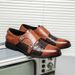 Foreign Trade Double Buckle Large Crocodile Pattern 38-48 Size European And American Trend Slip-On Casual Monk Strap_vogvips.com