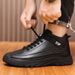 European Warm Series Autumn Winter New Fleece-Lined Warm Cotton Men's Outdoor Casual Leather Shoes Trendy Versatile Low-Cut Martin Boots_vogvips.com