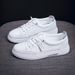 2025 New Spring Versatile Korean Style Fashion Single Student Non-Slip White Shoes Women Soft Sole Ins Trendy Sneakers_vogvips.com
