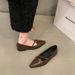 Black 2025 New Summer Flat Bottomed French Spring And Autumn Mary Jane Small Leather Women's Single Shoes_vogvips.com