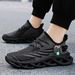 Unisex Cross-Border Large Size Flyknit Casual Blade Edge Braided Sole Sneakers Breathable Single Shoes_vogvips.com