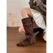 2026 Wasteland Hot Girl Western Cowboy For Women Autumn New Fashion Versatile Casual Slimming Stacked Long Boots_vogvips.com