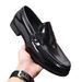 Men's 2025 New Spring Genuine Loafers Men's Business Casual Leather Shoes, One Foot Lazy Bean Trendy Shoes_vogvips.com