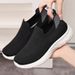 Women's Versatile Spring New Fly-knit Running Breathable Sports Shoes, Comfortable Trendy Women's Shoes With Soft Soles_vogvips.com