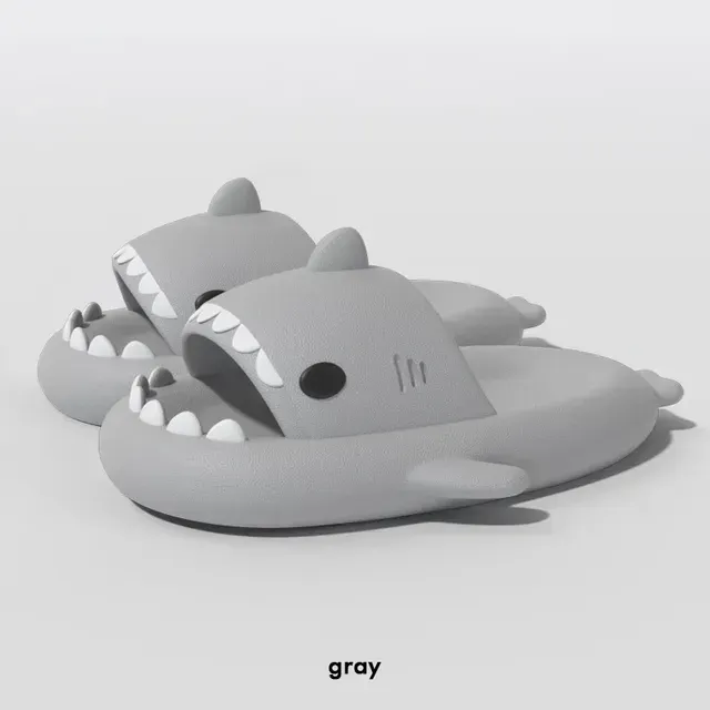 Men Shark Slippers Indoor Bathroom Slides Women Cartoon Summer Sandals Couple Fashion Flat Shoes Kids Soft EVA Beach_vogvips.com