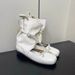 2024 Autumn Square Toe Bowknot Ballet Hollow Mid-Calf Thick Sole Western Short Cool Boots For Women_vogvips.com