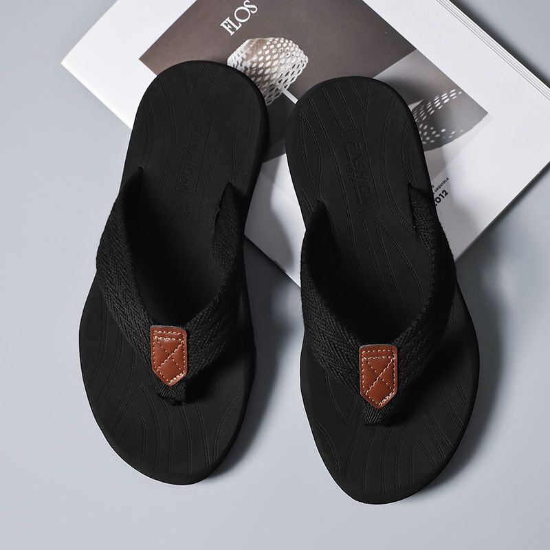 Men's Flip Flops For Summer Wear, Trendy Korean Version, Personalized Rubber Anti Slip Fashion, Internet Celebrity Clip_vogvips.com