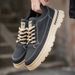 New Autumn Martin Boots, Men's Versatile Thick Soled Leather White Sports And Casual Board Shoes, Trendy Shoes_vogvips.com