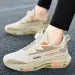 New Thick-soled Air-cushioned Men's Large-sized, Perforated Mesh Design, Elastic Pull-over Style, High-quality Casual Shoes_vogvips.com