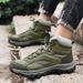 2025 New Men's High Top Hiking Boots Breathable Sneakers Durable Non-slip Mountain Climbing Shoes Outdoor Trekking Hunting Boots_vogvips.com