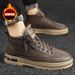 European Warm Series Winter New Mid-High Top Martin Boots Men's British Low-Top Casual Leather American Work Cotton Shoes_vogvips.com