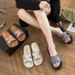 Platform Thick-Soled For Women Summer 2025 New With Dress Fairy Style Beach Vacation Slide Sandals_vogvips.com